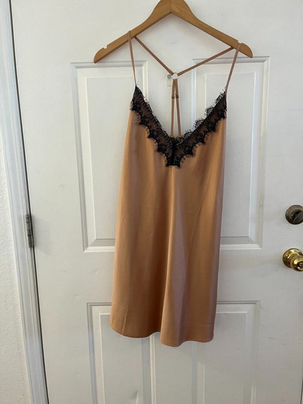 Fredrick's Of Hollywood Erina Satin/Lace Babydoll Nighty Sz Lr